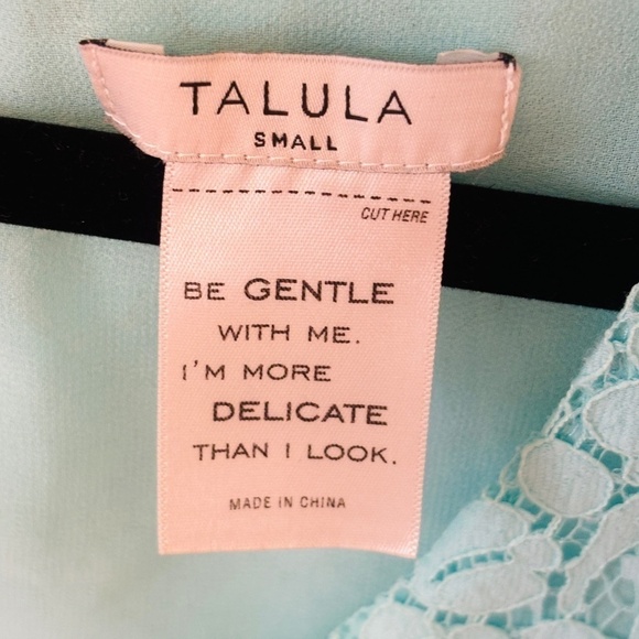 Aritzia Talula Floral Aqua Teal Blue Sleeveless Top Blouse SZ small - Picture 5 of 7